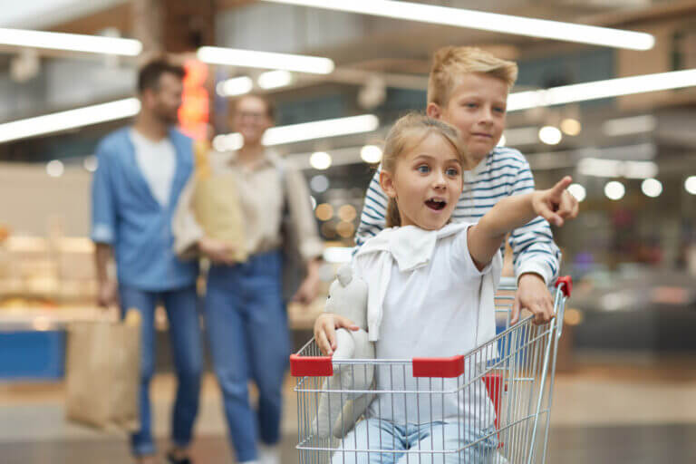 Einkaufen mit Kindern